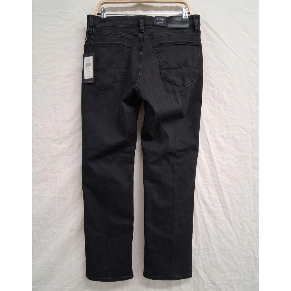 34 Heritage Charisma Classic Straight Leg Jeans Mens 34x30 Dark Washed Black - Picture 2 of 5